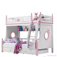 Kid Furniture Castle Children Bunk Bed for Stair Storage Study Table with Ladder, Bunk Bed - Trademart.pk