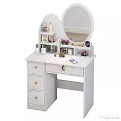 Bedroom Furniture Multifunctional Drawer Dresser with Mirror Modern Dressing Table Mirror LED Light Dresser, Dresser - Dressing Table - Trademart.pk