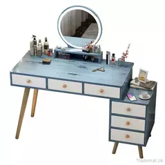 Bedroom Light Make up Drawer Dresser with Mirror Practical Movable Storage Cabinet Dresser, Dresser - Dressing Table - Trademart.pk