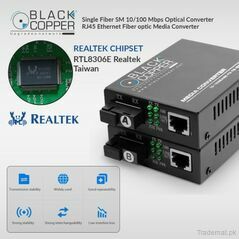 Black Copper Fiber Media Converter, Media Converters - Trademart.pk