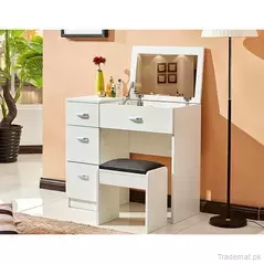 Modern Wooden Bedroom Furniture Makeup Desk Storage Dresser Dressing Table, Dresser - Dressing Table - Trademart.pk