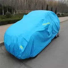 Kingnuo Full Car Covers, PEVA*Cotton Waterproof All Weather Windproof Dustproof UV Protection Scratch Resistant Indoor Outdoor Universal Fit for Sedan, Car Top Cover - Trademart.pk