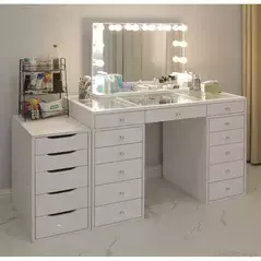 Make up Vanity Table Set Modern European Vanity Dressing Table with Mirror, Dresser - Dressing Table - Trademart.pk