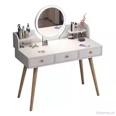 Modern Simple Designs Dressing Table Frame LED Mirror Drawer Dresser, Dresser - Dressing Table - Trademart.pk