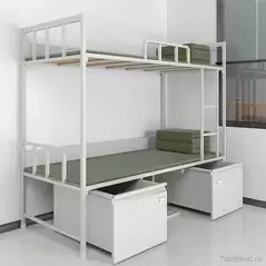 School Dormitory Use Metal Bunk Bed Double, Bunk Bed - Trademart.pk