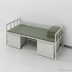 Staff Dorm Metal Single Bed Frame with Storage, Bunk Bed - Trademart.pk