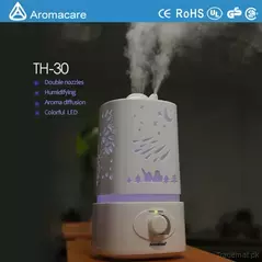 Aromacare Double Nozzle Big Capacity 1.7L LED Air Humidifier (TH-30), Humidifier - Trademart.pk