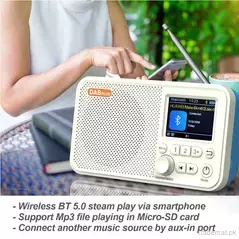 2.4 Inch LCD Color Display Portable FM Am DAB+ Radio, Radio - Trademart.pk
