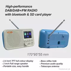 Portable Radio DAB-P8 Mini DAB/DAB+ Radio Digital Radio with FM Receiver 3W Wireless Bt Speaker TF Card U Disk MP3 Music Player, Radio - Trademart.pk