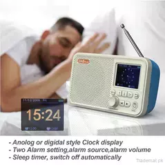 New Mini Retro Auto DAB FM Digital Radio Receiver with Alarm Clock MP3 Player,, Radio - Trademart.pk