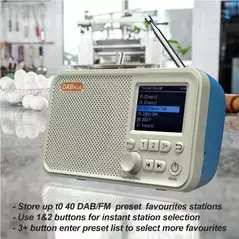 New Mini Retro Auto DAB FM Digital Radio Receiver with Alarm Clock MP3 Player,, Radio - Trademart.pk