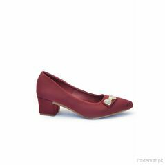 Women Maroon Court Shoes Lady11, Heels - Trademart.pk