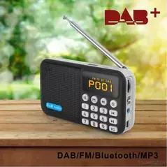 Portable Wireless Bt Digital Radio DAB/DAB+ and FM Receiver Rechargeable Radio, Radio - Trademart.pk