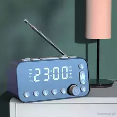 Smart Wireless Speaker Bedside Alarm Clock with Mic Dimmerable Display FM Radio, Radio - Trademart.pk