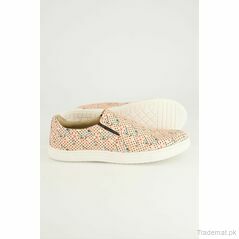 Miles Women Pink Printed Slip-On Sneakers, Sneakers - Trademart.pk