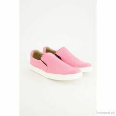 Miles Women Pink Solid Slip-On Sneakers, Sneakers - Trademart.pk