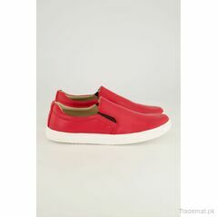 Miles Women Red Solid Slip-On Sneakers, Sneakers - Trademart.pk
