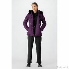Forestblu Women Purple Hood Parka Jacket, Women Jackets - Trademart.pk