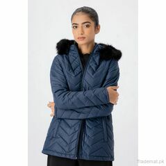 Forestblu Women Navy Hood Puffer Jacket, Women Jackets - Trademart.pk
