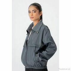 Forestblu Women Dark Grey Women Short Warm Jacket, Women Jackets - Trademart.pk
