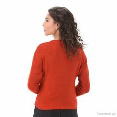 West Line Women Burgundy Sweater, Women Sweater - Trademart.pk