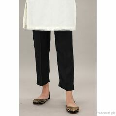 East Line Women Black Stitched Grip Trouser, Women Trousers - Trademart.pk