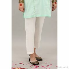 East Line Women White Stitched Grip Trouser, Women Trousers - Trademart.pk
