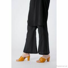 East Line Women Black Cotton Trouser, Women Trousers - Trademart.pk