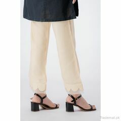 East Line Women Beige Cotton Trouser, Women Trousers - Trademart.pk