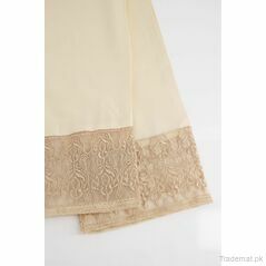 East Line Women Beige Cotton Embroidery Stitched Trouser, Women Trousers - Trademart.pk