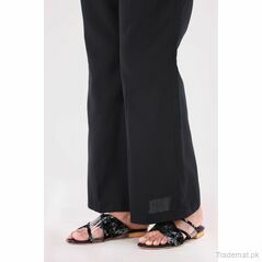 East Line Women Black Un-Stitch Trouser, Women Trousers - Trademart.pk