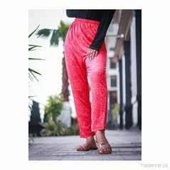 Cotton Printed Trouser - Toile, Women Trousers - Trademart.pk