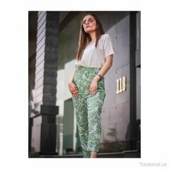 Cotton Print Trouser - Paisley, Women Trousers - Trademart.pk