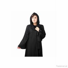 Women Solid Black Abaya Burqa Bp44, Abayas - Trademart.pk