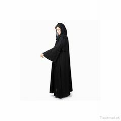 Women Solid Black Abaya Burqa Bp44, Abayas - Trademart.pk