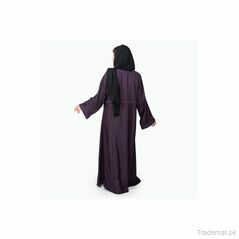 Women Solid Purple Abaya Burqa Bs35, Abayas - Trademart.pk