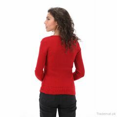West Line Women Red Fashion Bottom Sweater, Women Sweater - Trademart.pk