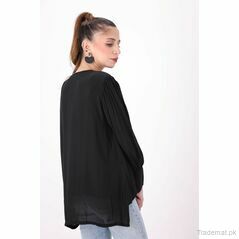 West Line Women Black Solid Grip Shirt, Womens Shirts - Trademart.pk