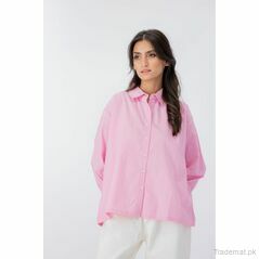 West Line Women Pink Checkered Cotton Shirt, Womens Shirts - Trademart.pk