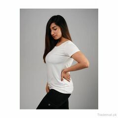 Ultrasoft Open Back Tee - White, Women T-Shirts - Trademart.pk