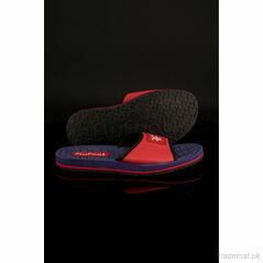 Flyfoot Men Navy & Red Comfortable Slippers, Slippers - Trademart.pk