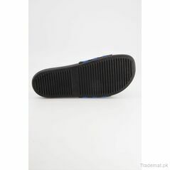 Xarasoft Men Black- Blue Slides, Slippers - Trademart.pk