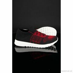 Move Men Black And Red Lightweight Sneakers, Sport Shoes - Trademart.pk