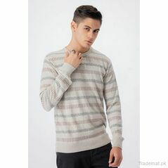 Men Level White Sweater, Men Sweaters - Trademart.pk