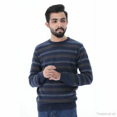 Men Level Navy Blue Sweater, Men Sweaters - Trademart.pk