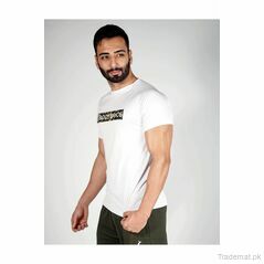 Muscle Fit Camo T-Shirt - White, Men T-Shirts - Trademart.pk