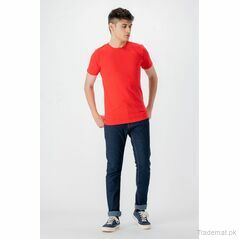 Level Men Red Slub 100% Cotton Tees, Men T-Shirts - Trademart.pk