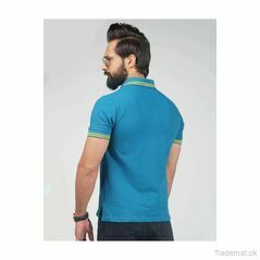 Slim Fit Polo Shirt - Aqua, Men Polos - Trademart.pk