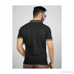 Slim Fit Polo Shirt - Black, Men Polos - Trademart.pk