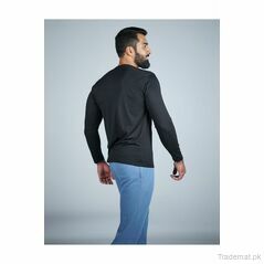 Full Sleeves Crew Neck - Black, Men T-Shirts - Trademart.pk